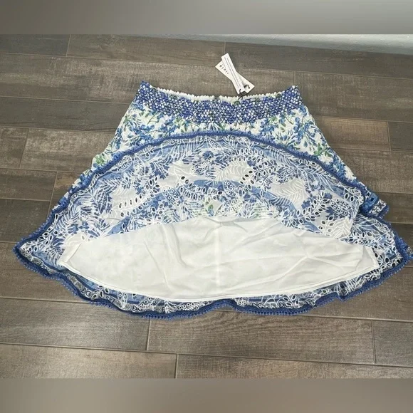NEW Alice + Olivia Crawford Smocked Mini Skirt - Picture 7 of 15